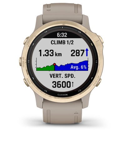 Garmin Fenix 6S Solar Srebrny z czarnym paskiem [010-02409-00] cecha